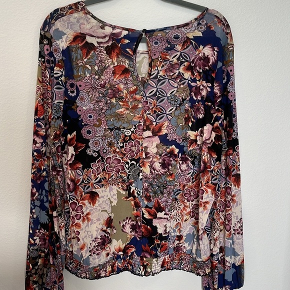 Daytrip Y2K Mixed Floral Long Sleeve Blouse – Size Large – Boho Vibes - Picture 6 of 7